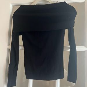 Anthropologie Black Off the Shoulder Sweater